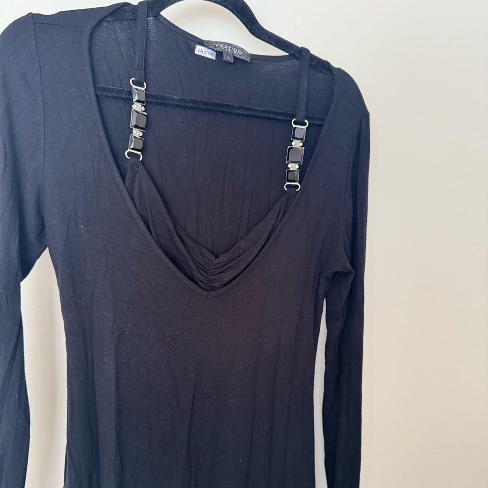 Black Long Sleeve Dress by [Brand]